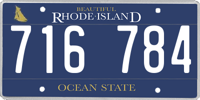 RI license plate 716784