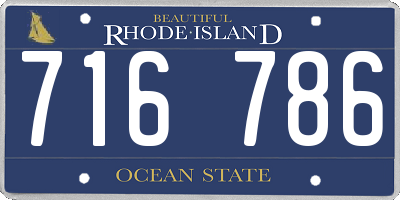 RI license plate 716786