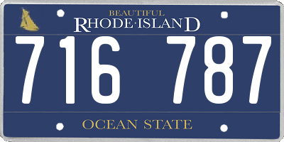 RI license plate 716787