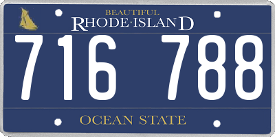 RI license plate 716788