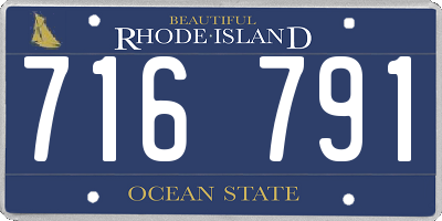 RI license plate 716791