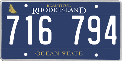RI license plate 716794