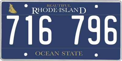 RI license plate 716796