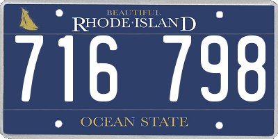 RI license plate 716798