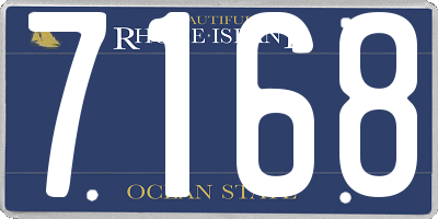 RI license plate 7168