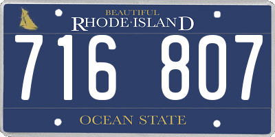 RI license plate 716807
