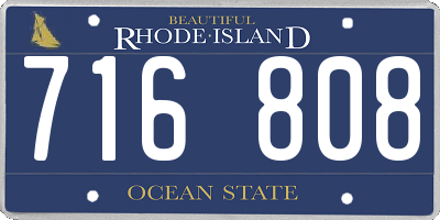 RI license plate 716808