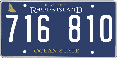 RI license plate 716810