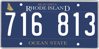 RI license plate 716813