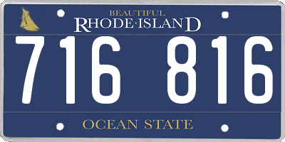 RI license plate 716816