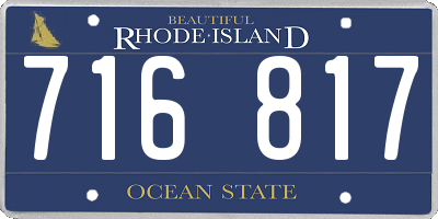 RI license plate 716817