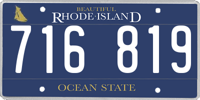 RI license plate 716819