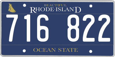 RI license plate 716822