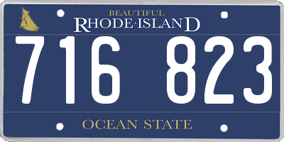 RI license plate 716823