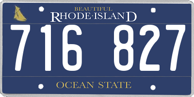RI license plate 716827
