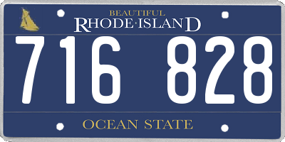 RI license plate 716828
