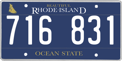 RI license plate 716831