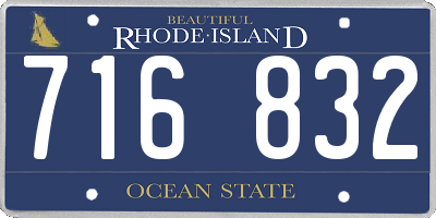 RI license plate 716832