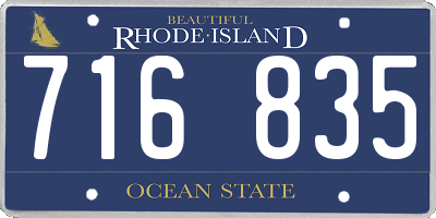RI license plate 716835
