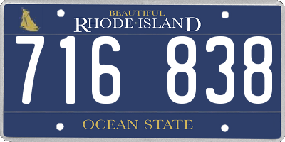 RI license plate 716838