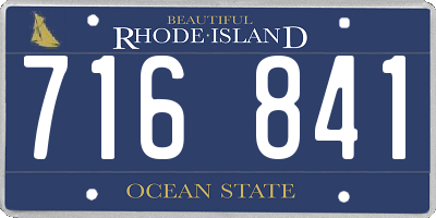 RI license plate 716841