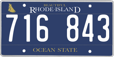 RI license plate 716843
