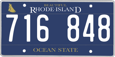 RI license plate 716848