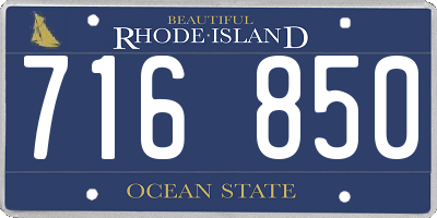 RI license plate 716850