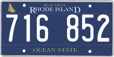 RI license plate 716852