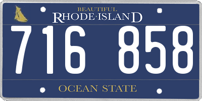 RI license plate 716858