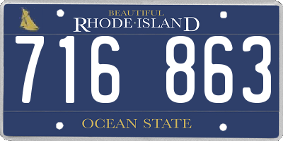 RI license plate 716863