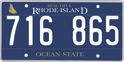 RI license plate 716865