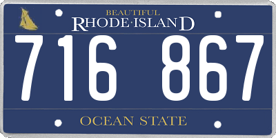 RI license plate 716867
