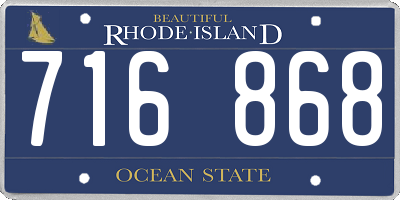 RI license plate 716868