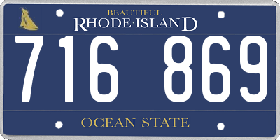 RI license plate 716869