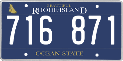 RI license plate 716871