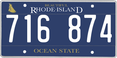 RI license plate 716874