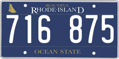RI license plate 716875