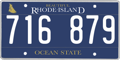 RI license plate 716879