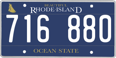 RI license plate 716880