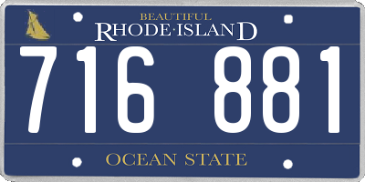 RI license plate 716881