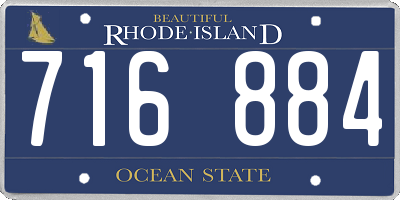 RI license plate 716884