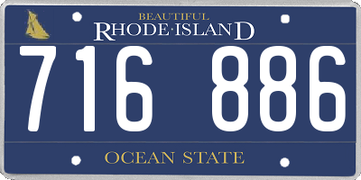 RI license plate 716886