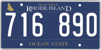 RI license plate 716890