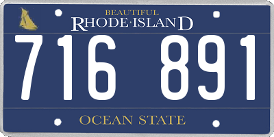 RI license plate 716891