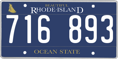 RI license plate 716893
