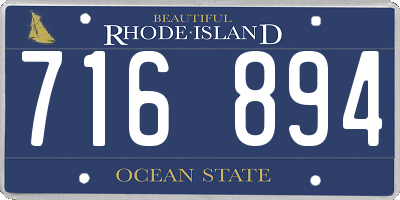 RI license plate 716894