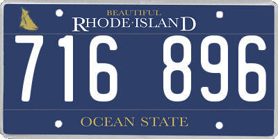RI license plate 716896