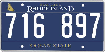RI license plate 716897