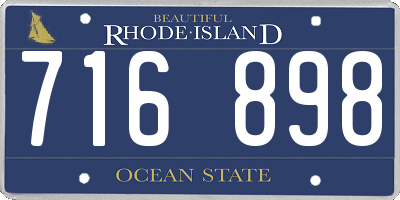 RI license plate 716898